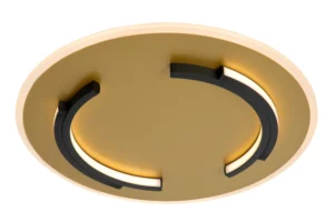 ANDREAS – Stropné svietidlo na zapustenie – Ø 39,6 cm – LED – 1x30 W, 2700 K – matná zlatá / mosadz