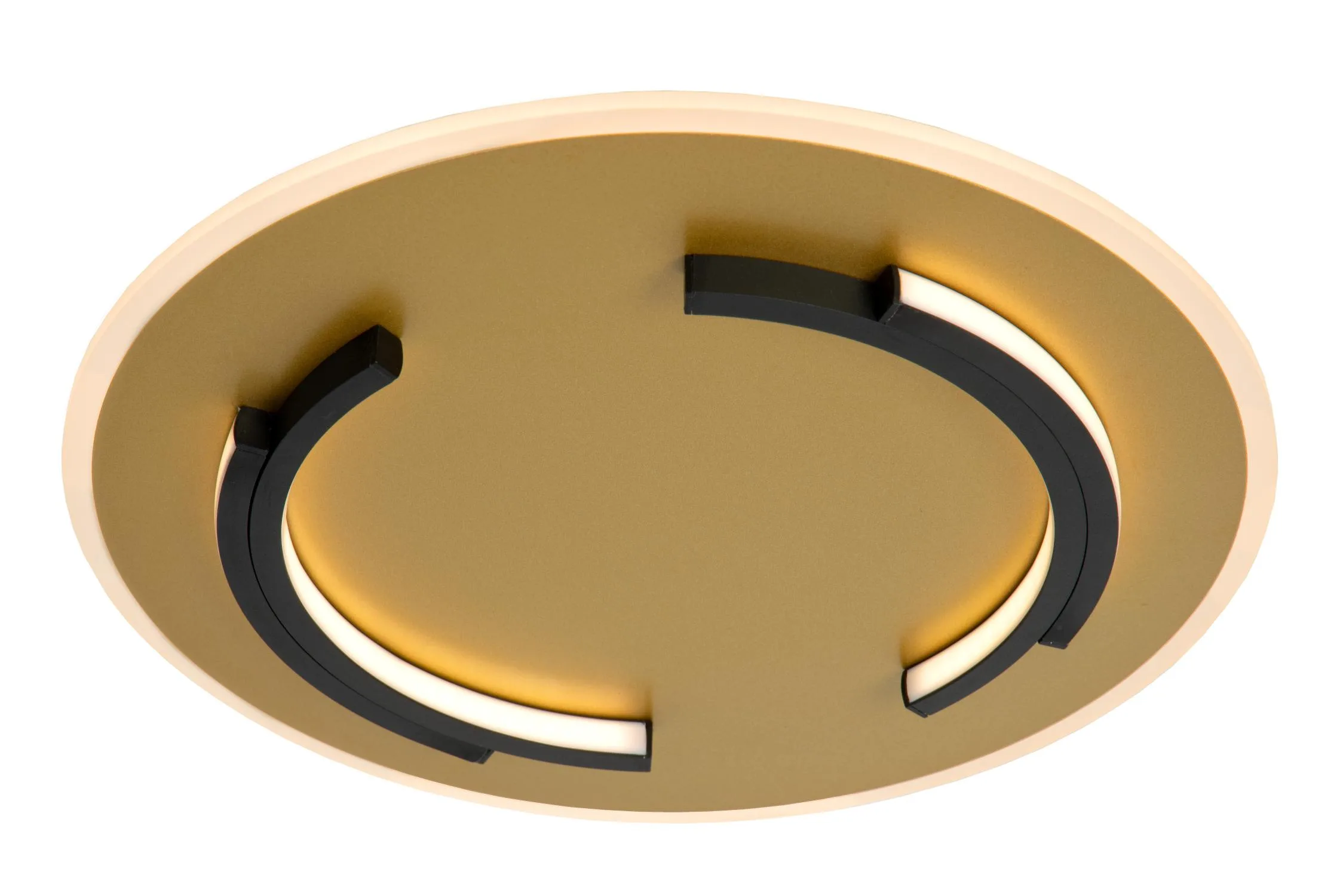 ANDREAS – Stropné svietidlo na zapustenie – Ø 39,6 cm – LED – 1x30 W, 2700 K – matná zlatá / mosadz