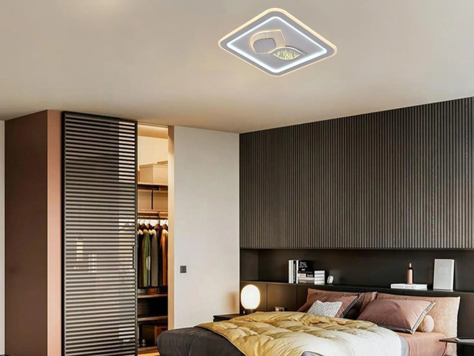 LED stropná lampa + diaľkový ovládač 95W - J1313/W – Obrázok 3
