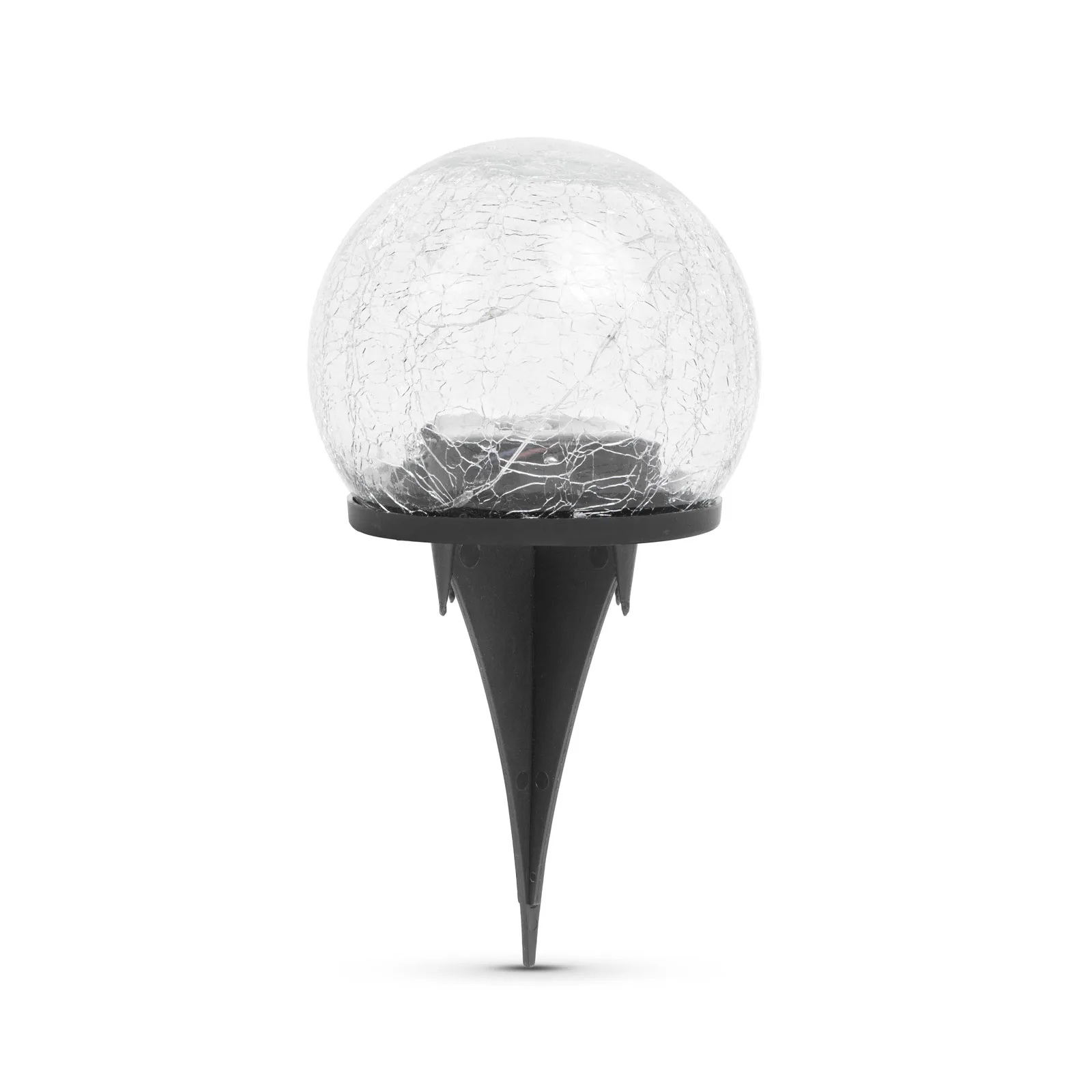 Zapichovacia solárna sveteľná guľa - 10 cm - 10 teplých bielych LED – Obrázok 2