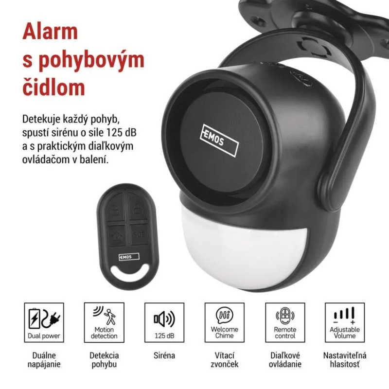 Alarm s pohybovým senzorom EM‑125L PROTECTOR – Obrázok 3