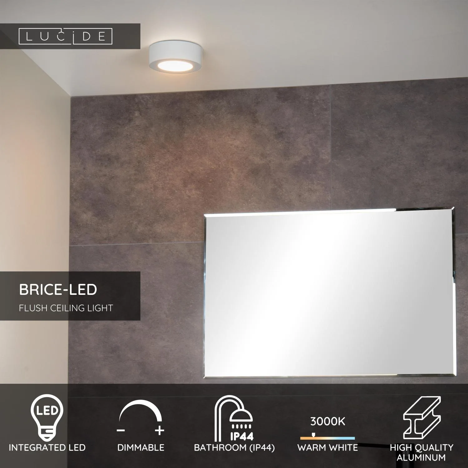 BRICE-LED – Stropné svietidlo na zapustenie do stropu do kúpeľne – Obrázok 7