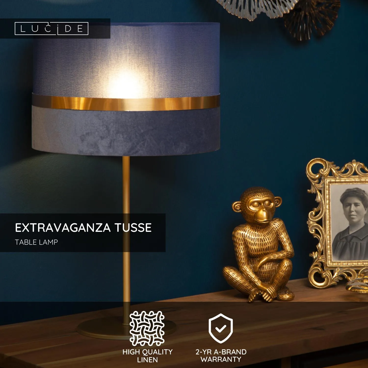 EXTRAVAGANZA TUSSE – Stolná lampa – Ø 30 cm – 1xE14 – Obrázok 8