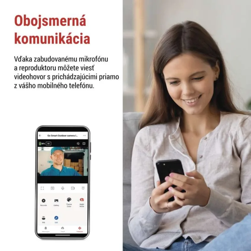 GoSmart Vonkajšia batériová kamera IP-1200 WASP s WiFi a solárnym panelom – Obrázok 7