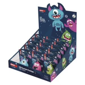 LED kľúčenka - príšerky so zvukom, 18 ks, display box