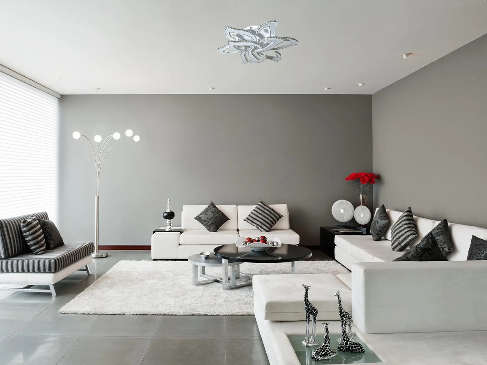 LED stropný luster + diaľkový ovládač 180W - J3337/W – Obrázok 8