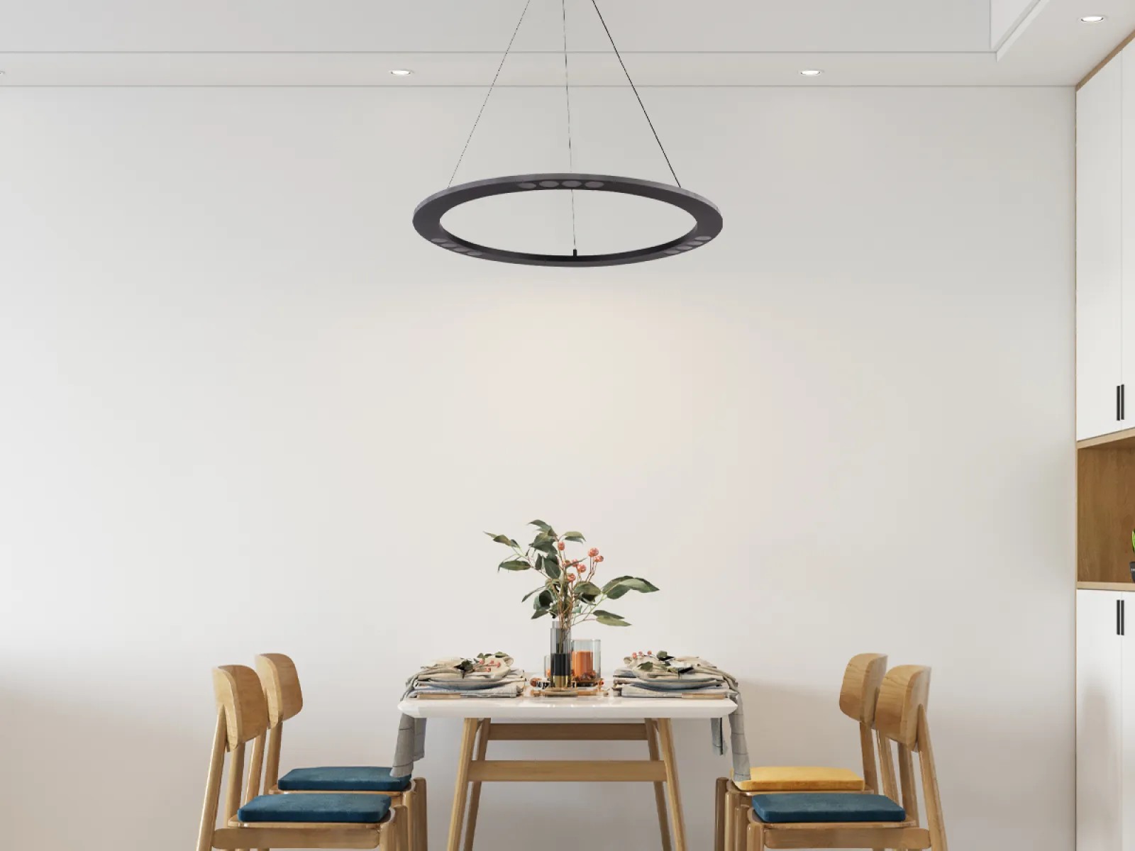 LED závesné svietidlo na lanku + diaľkový ovládač 40W - J7300/B – Obrázok 9