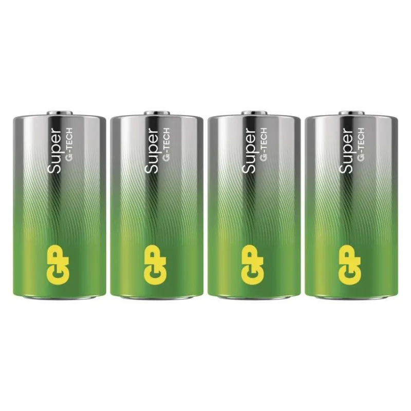Alkalická batéria GP Super LR14 (C), 4 ks fólia – Obrázok 2