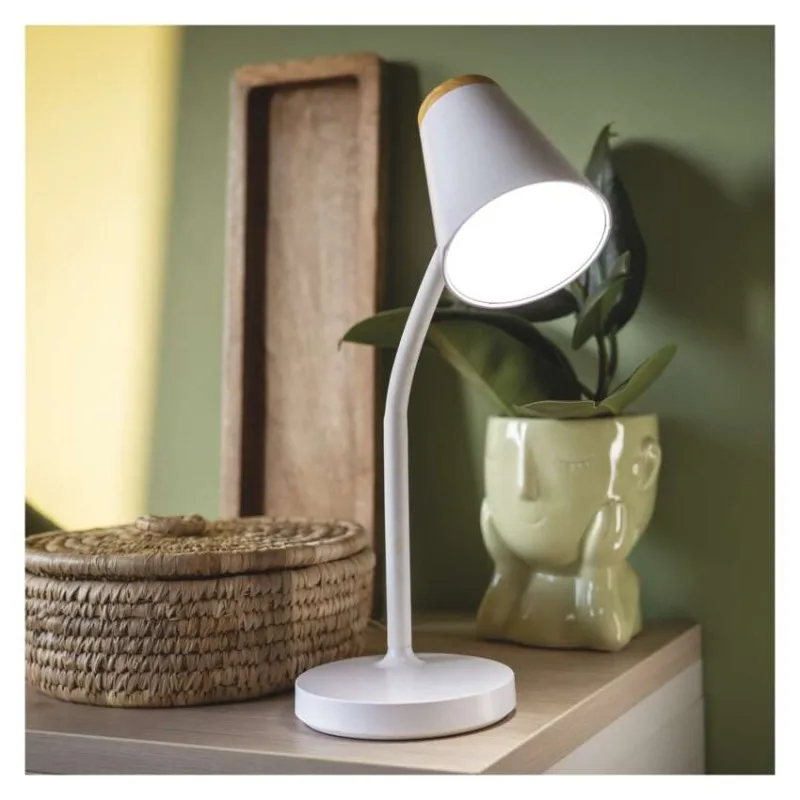 LED stolná lampa TARA, biela