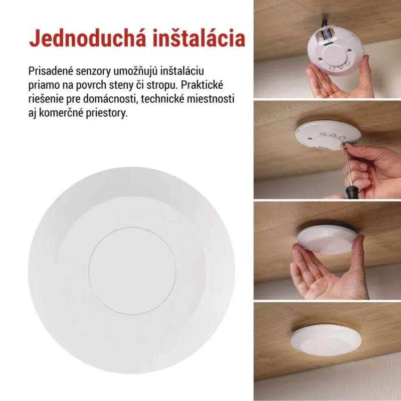 Mikrovlnný senzor prítomnosti IP20 24GHZ 2000W biela – Obrázok 5