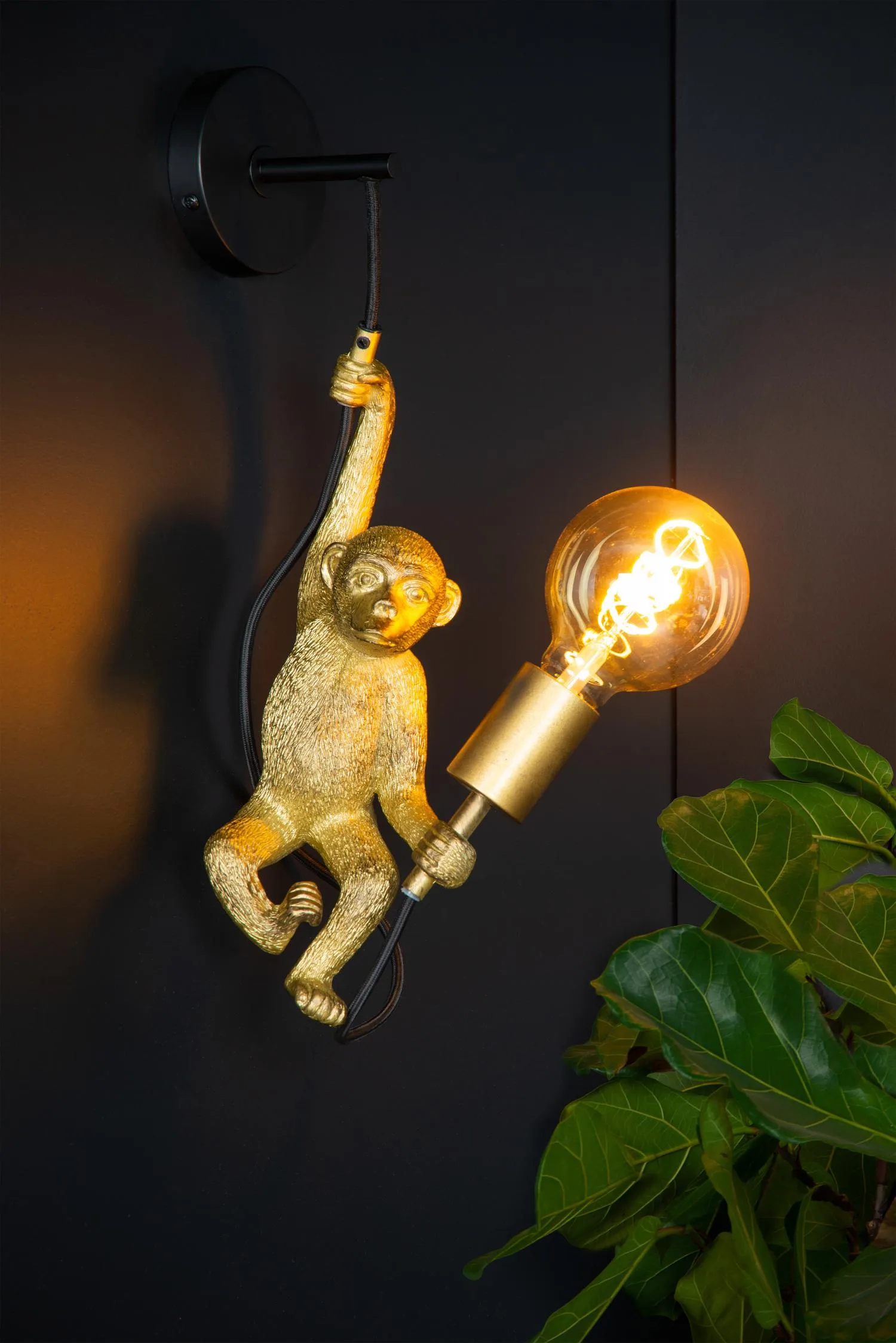 EXTRAVAGANZA CHIMP – Nástenná lampa – 1xE27 – Čierna – Obrázok 5
