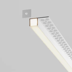 PRF048 SET PROFILE SWH 3m REC. TRIM. UNDER PLASTERBOARD+DIFF.+2 END CAPS for LED STRIPS