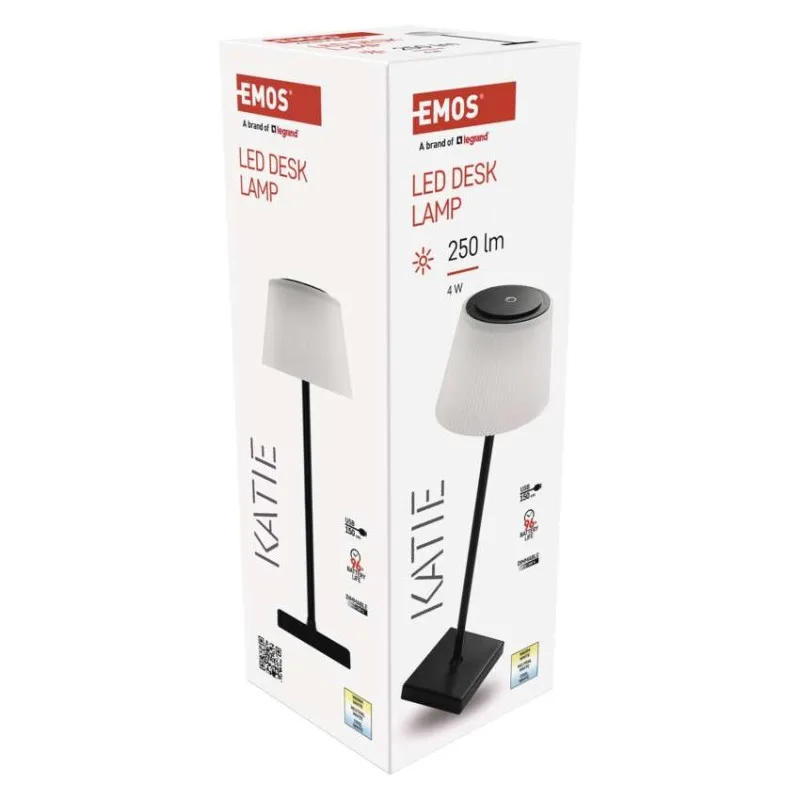 LED stolná lampa KATIE, dobíjacia, čierna – Obrázok 14
