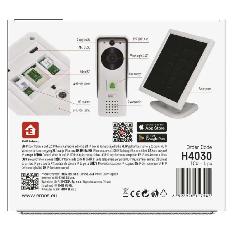 GoSmart Domový bezdrôtový batériový videozvonček IP-09D s WiFi a solárnym panelom – Obrázok 17