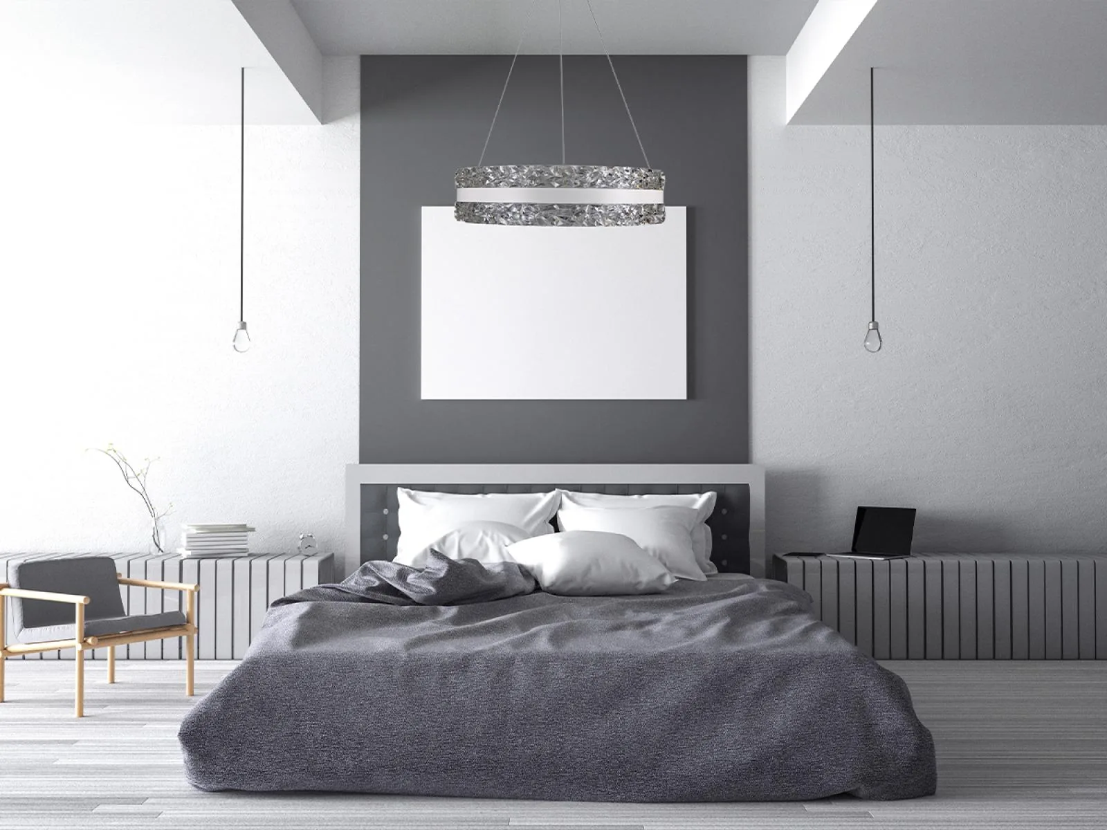 LED luxusné závesné krištáľové svietidlo s diaľkovým ovládačom 80W - TA2303/W – Obrázok 5
