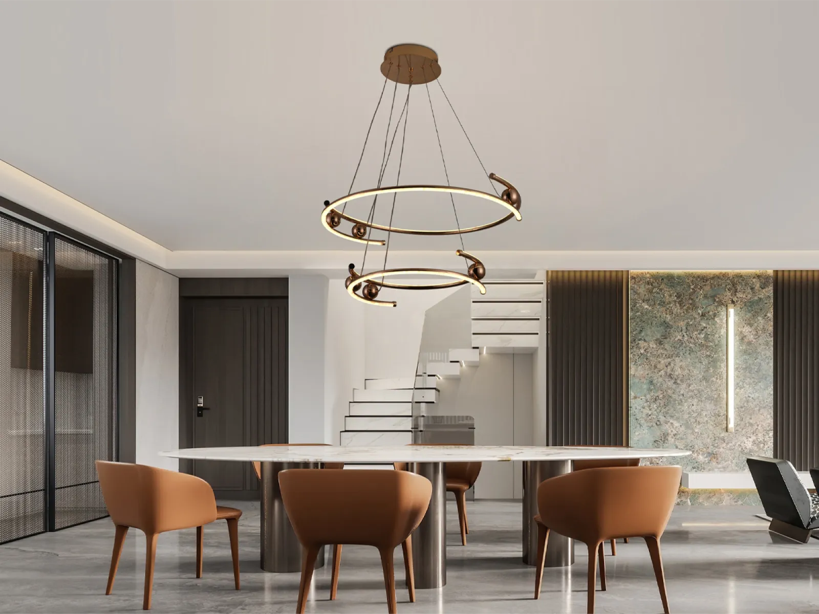 LED závesné svietidlo + diaľkový ovládač 80W - J4346/GCH – Obrázok 13