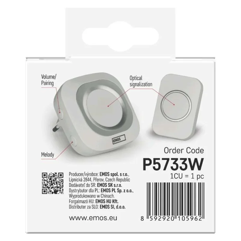 Domový bezdrôtový zvonček P5733W do zásuvky – Obrázok 16