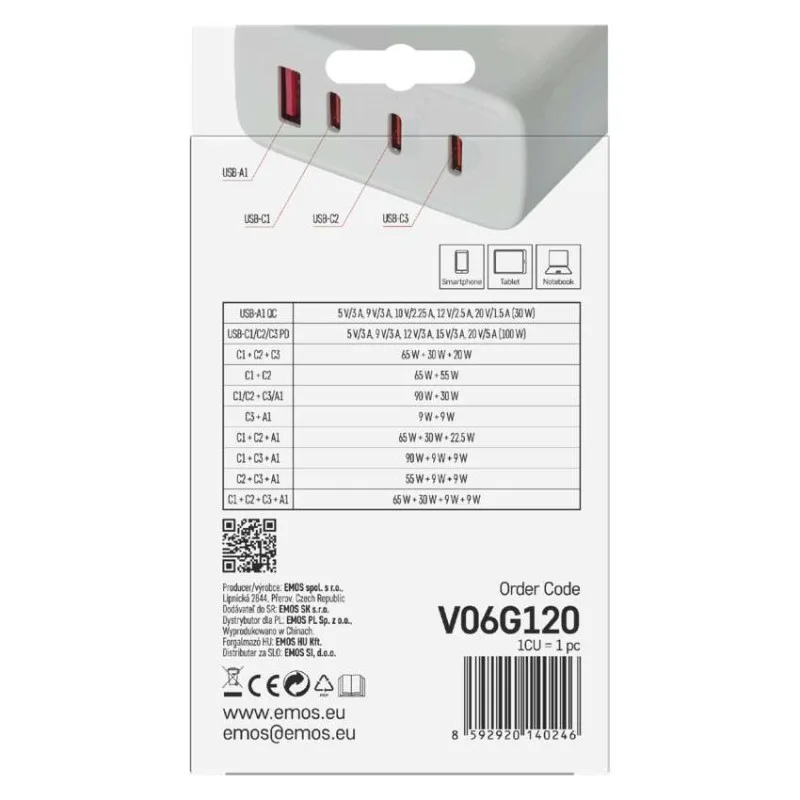 Univerzálny USB adaptér GaN do siete PD 120 W max. – Obrázok 10