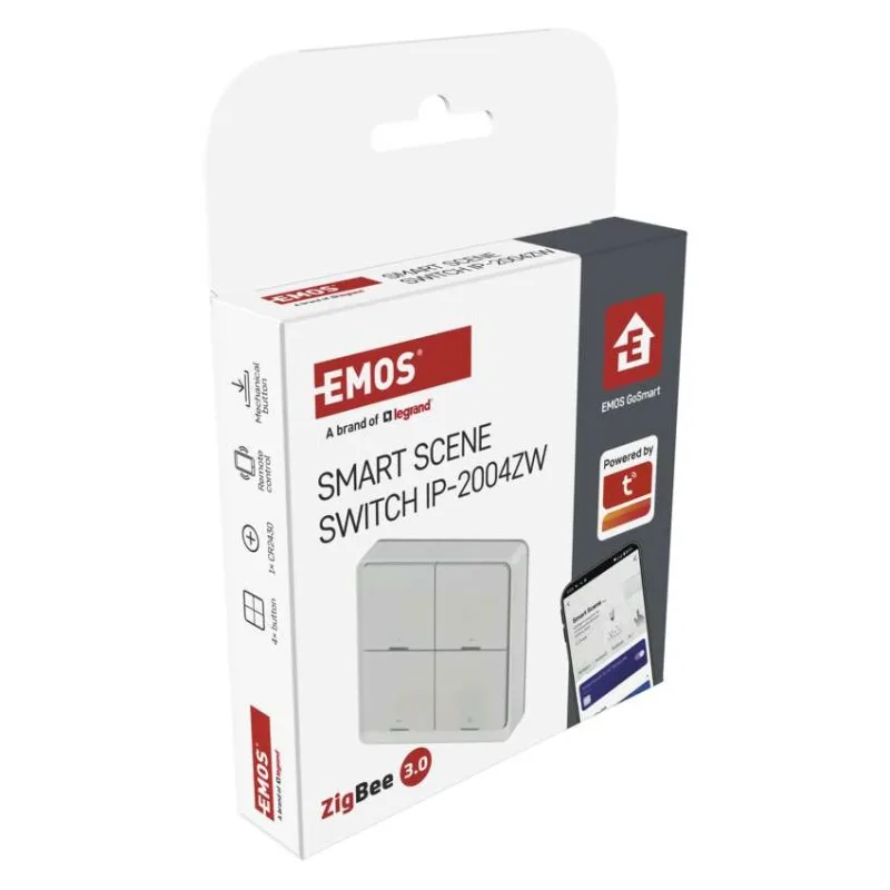 GoSmart Prenosný ovladač scén IP-2004ZW, ZigBee 3.0, 4-tlačidlový – Obrázok 11
