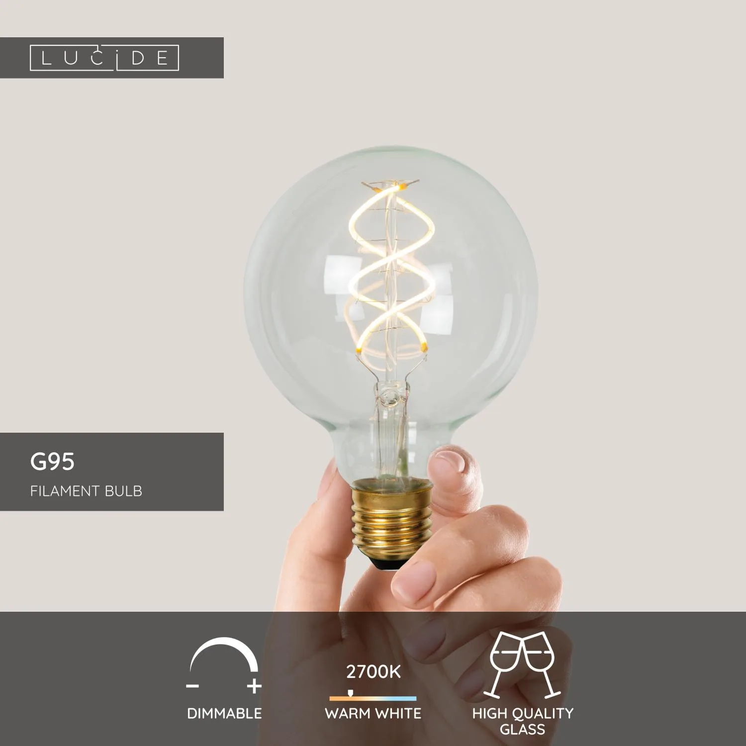 G95 - Žiarovka s vláknom - Ø 9,5 cm – Obrázok 3