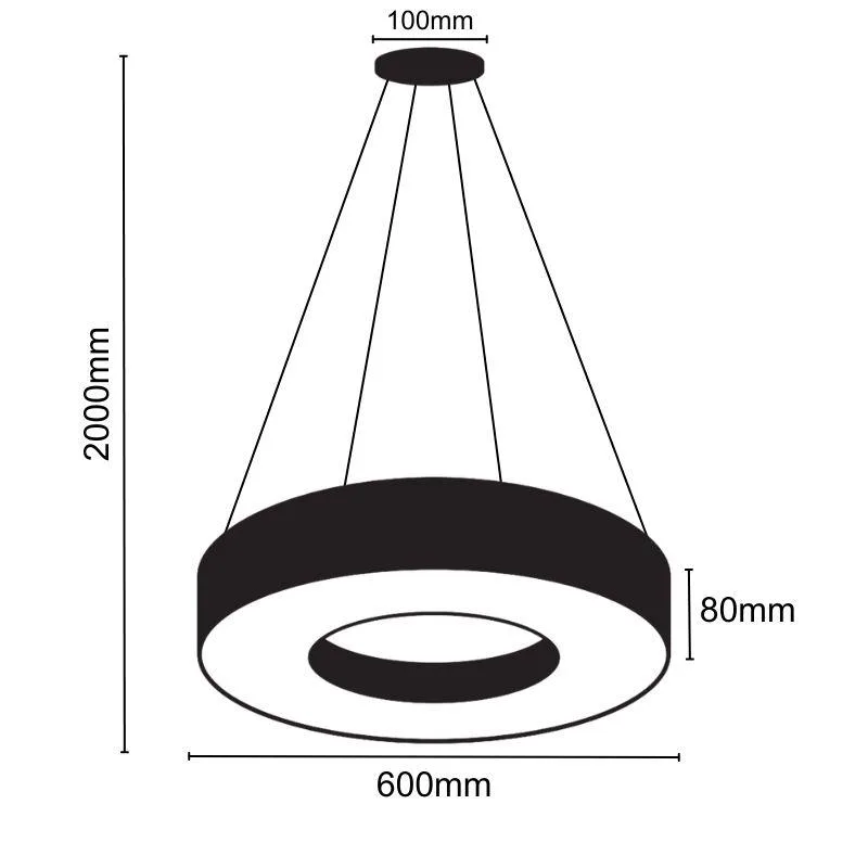 LED závesné svietidlo na lanku s diaľkovým ovládačom 45W / 3000K - 6500K - LCL7421R-H – Obrázok 10