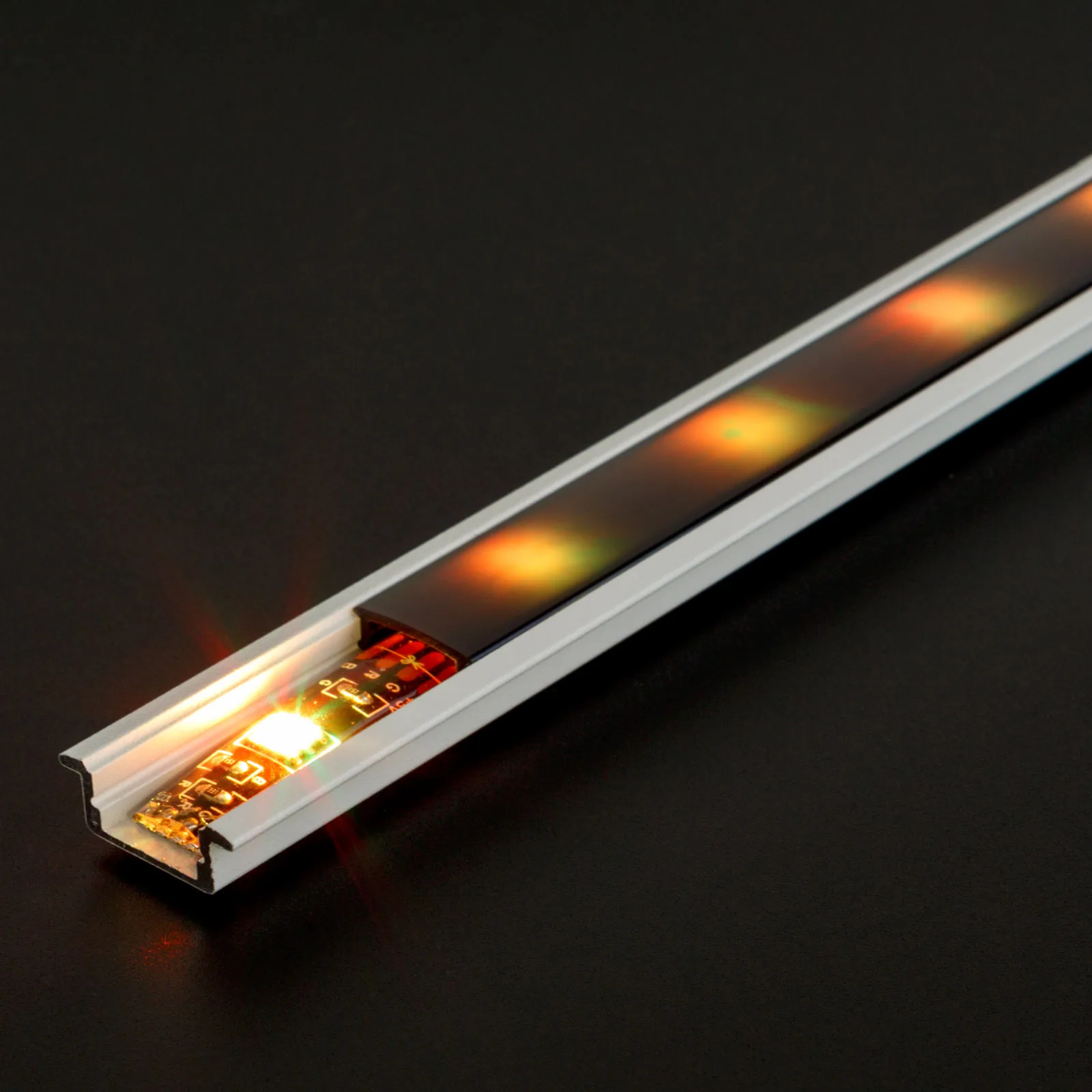 LED hliníkový profilový lišta – 1000 × 23(17) × 8 mm – zapustný U profil – – Obrázok 5