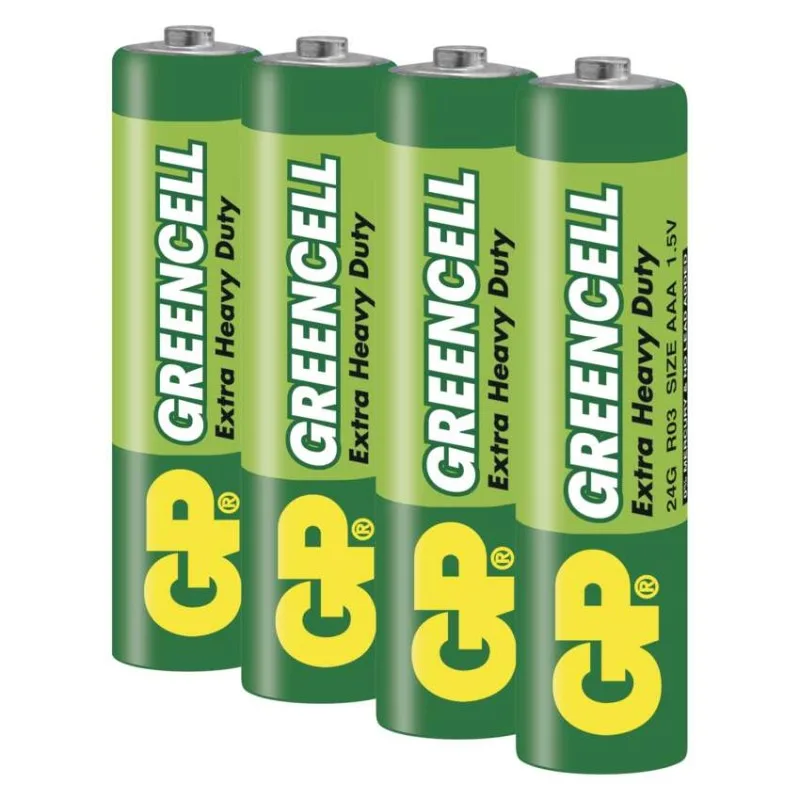 Zinko-chloridová batéria GP Greencell R03 (AAA), 4 ks – Obrázok 3