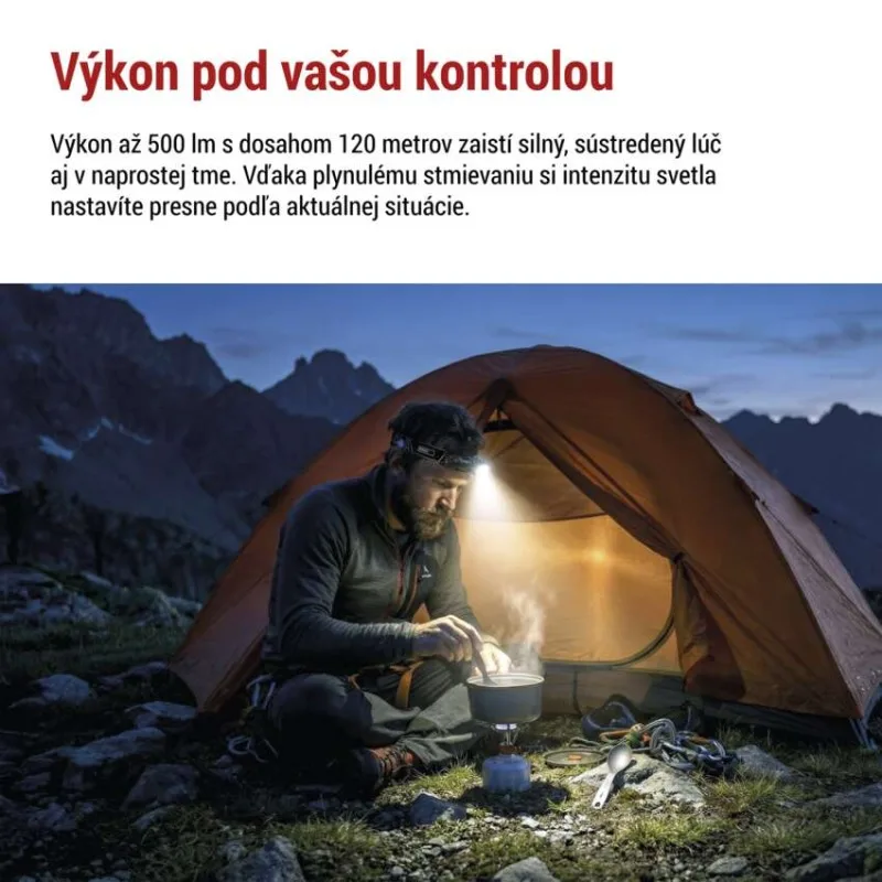 LED nabíjacia čelovka P3544, 500 lm, Li-Ion 800 mAh – Obrázok 6