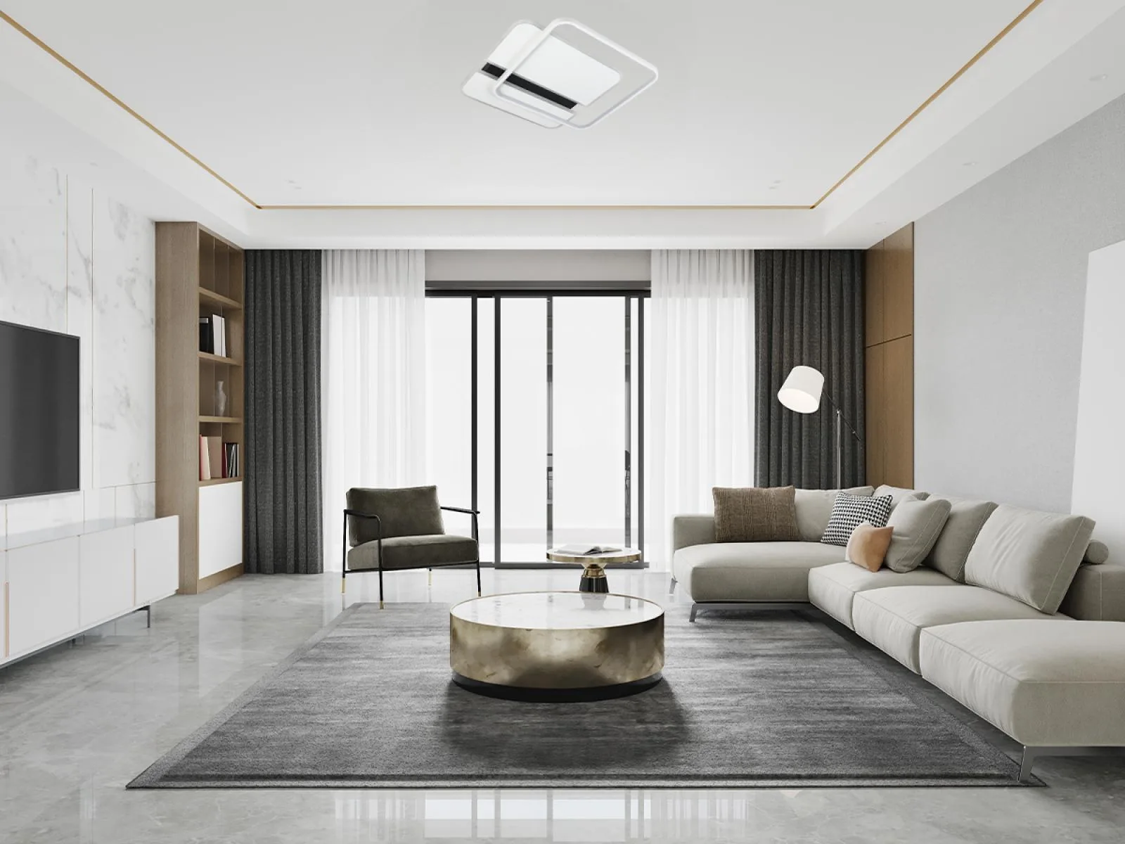 LED stropné svietidlo s diaľkovým ovládačom 95W - TA1318/WB – Obrázok 4