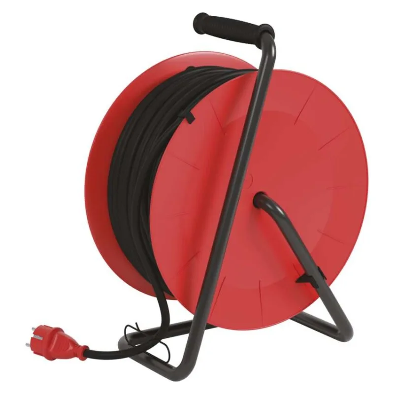 Vonkajší predlžovací kábel na bubne 50 m / 4 zásuvky / čierny / guma / 230 V / 1,5 mm2 – Obrázok 15