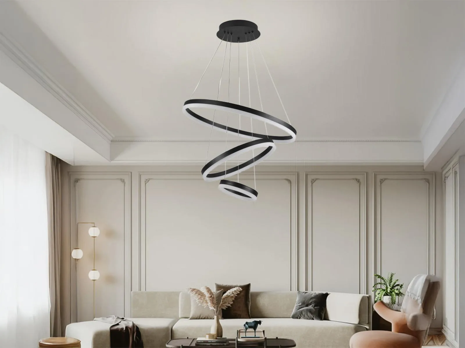 LED závesná lampa + diaľkový ovládač 85W - J4312/B – Obrázok 7