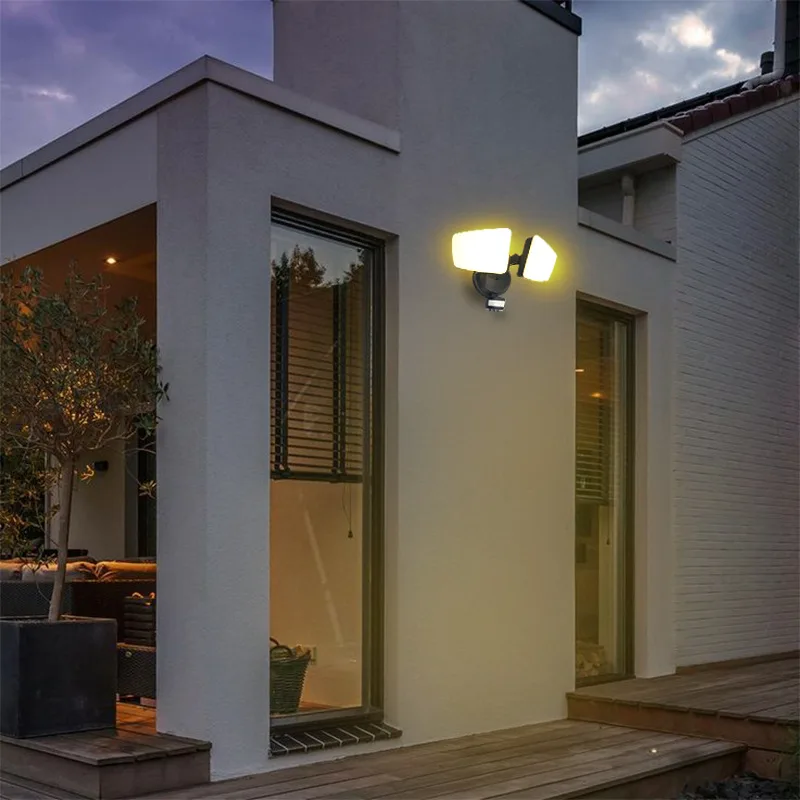 Vonkajší čierny LED reflektor s PIR senzorom 24W / 3000K / 4000K / 6000K - LFX025 – Obrázok 2