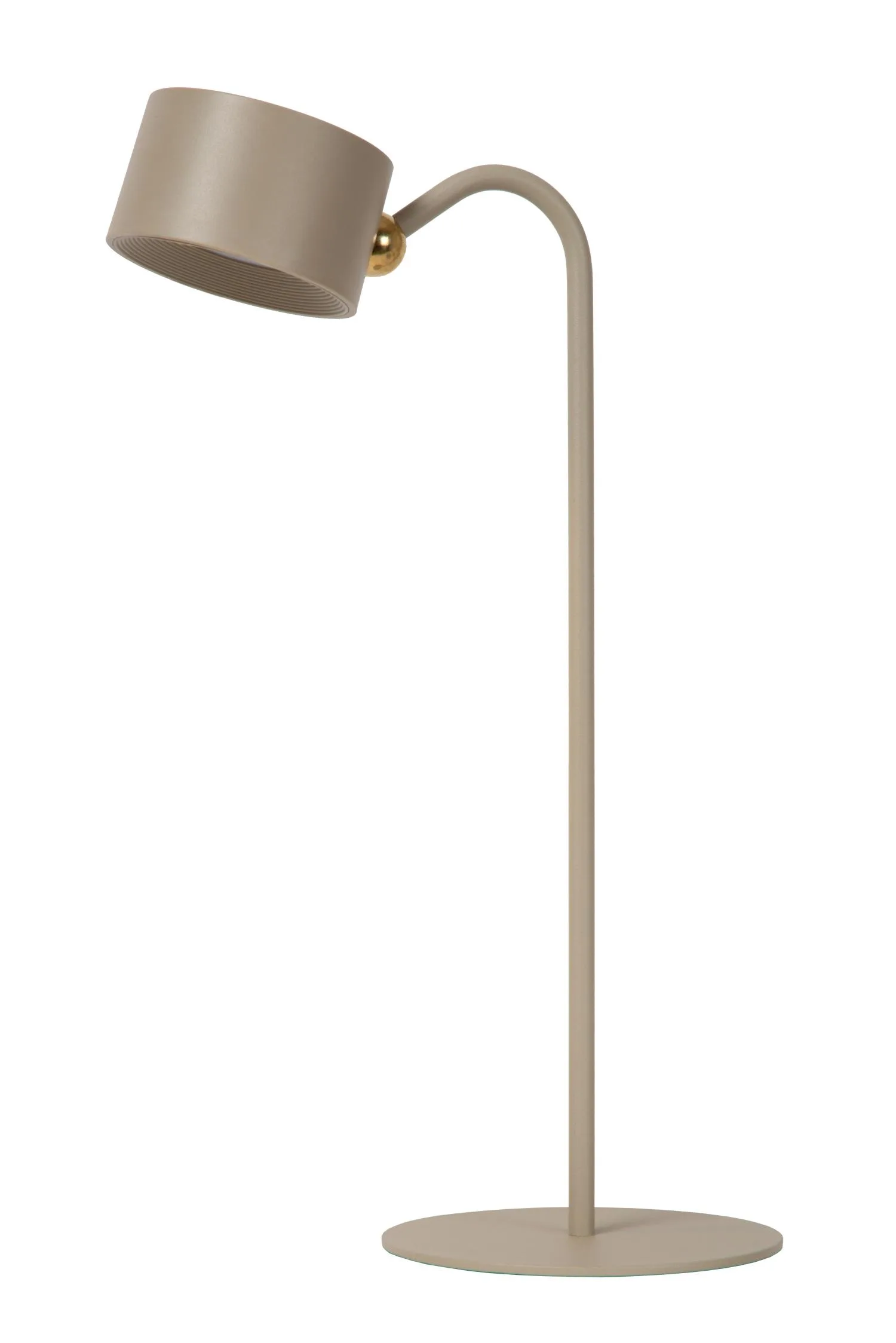 JOLAN - Nabíjateľná stolná lampa/svorková lampa/nástenná lampa - Batériový balík - LED Slabé na teplé - 1x3,5W 2700K/5700K - Taupe – Obrázok 2