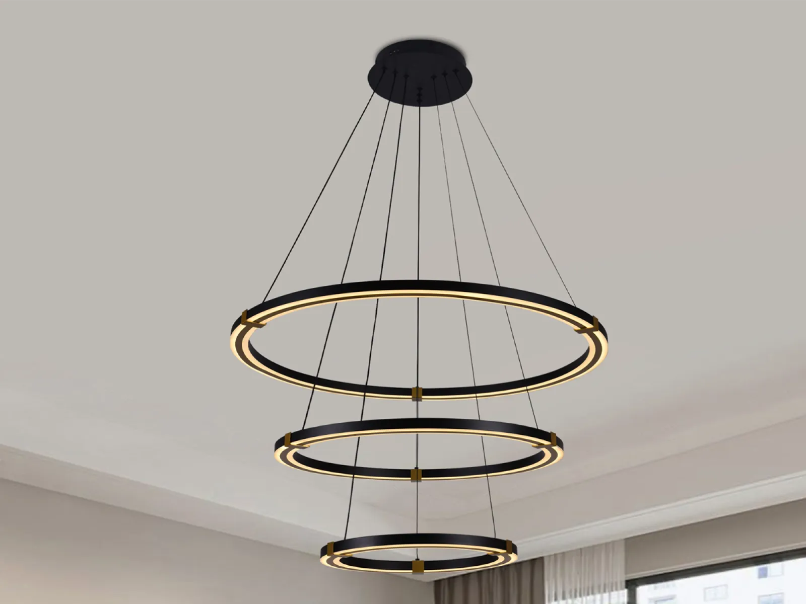LED závesné svietidlo na lanku + diaľkový ovládač 235W - J4343/B – Obrázok 13