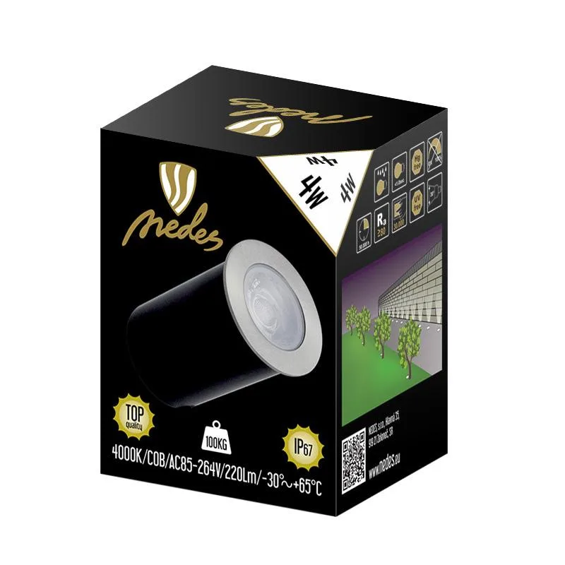 LED vonkajšie podlahové svietidlo 4W / IP67 GL501 / 4000K - LGL524 – Obrázok 5