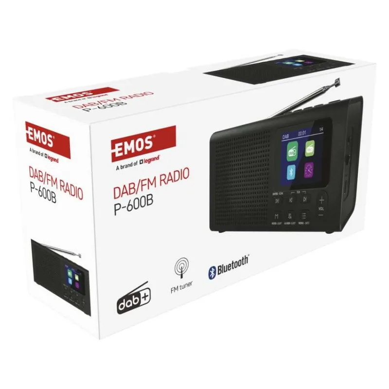 Prenosné rádio s Bluetooth P-600B, DAB / DAB+ / FM, čierne – Obrázok 17