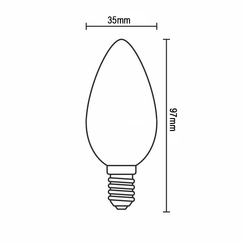 LED žiarovka 6W - C37 / E14 / SMD / 3000K - ZLF713 – Obrázok 3