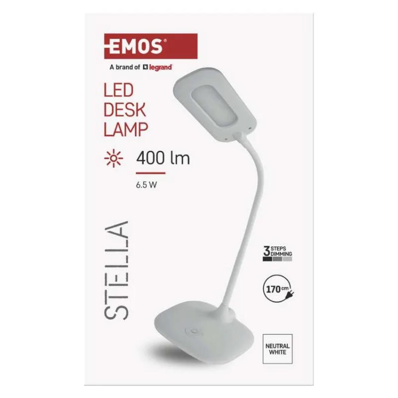LED stolná lampa STELLA, biela – Obrázok 12