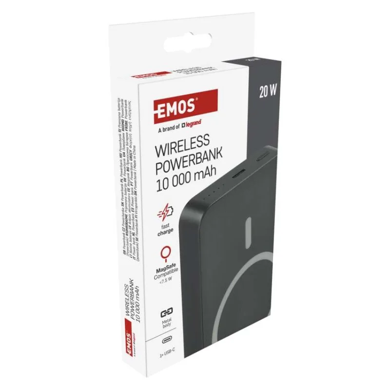 Power bank EMOS WI 1046, 10 000 mAh, 20 W+Wireless, šedá – Obrázok 17