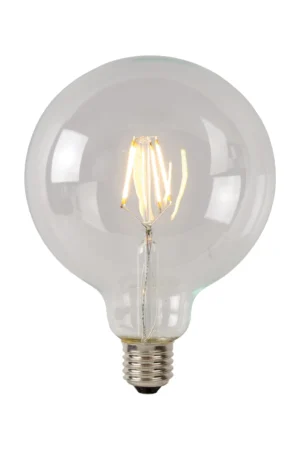 G95 trieda B - Žiarovka s vláknom - Ø 9,5 cm - LED tlmená. - E27 - 1x7W 2700K - priehľadná