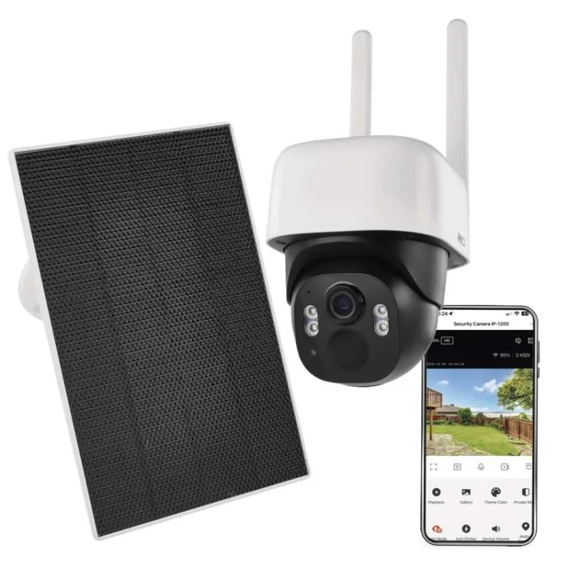 GoSmart Vonkajšia batériová kamera IP-1200 WASP s WiFi a solárnym panelom