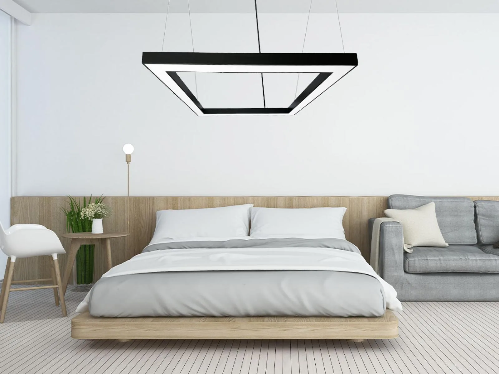 LED závesná lampa na lanku 80W / 4000K - LCL7524-H – Obrázok 2