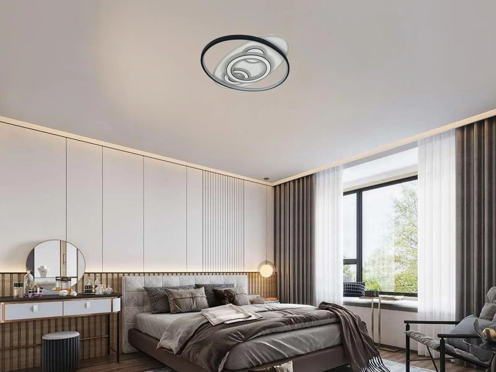 LED stropné svietidlo s diaľkovým ovládačom 105W - J1336/W – Obrázok 6