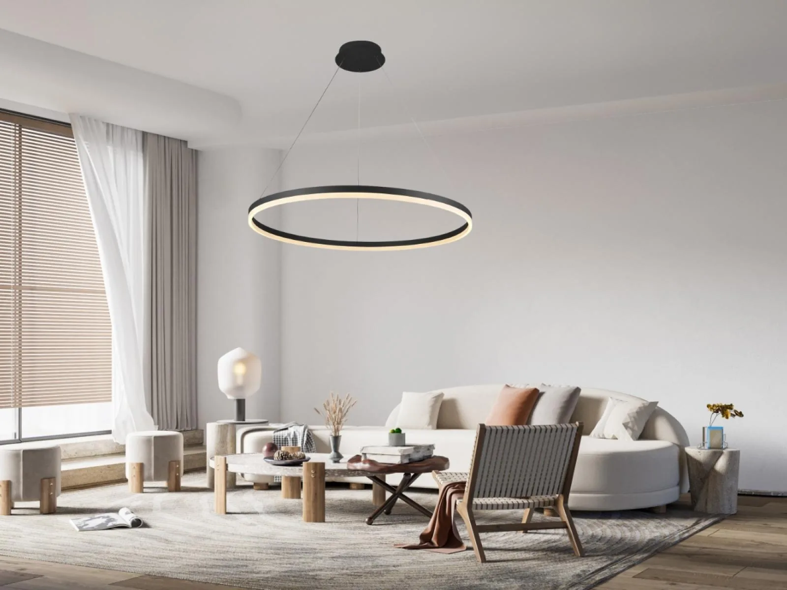 LED závesné svietidlo + diaľkový ovládač 55W - J4309/B – Obrázok 4