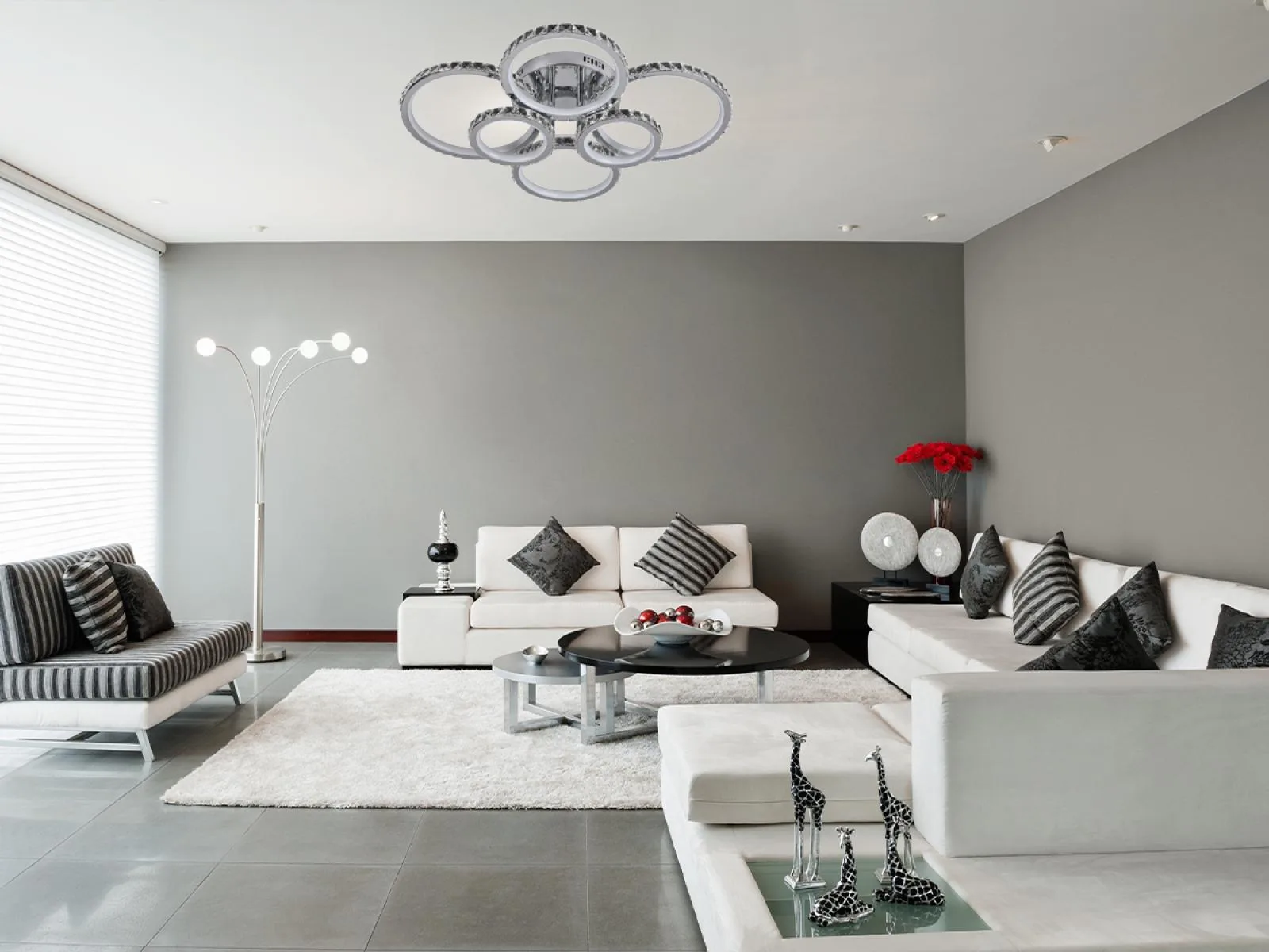 LED stropné svietidlo + diaľkový ovládač 205W - J2301/CH – Obrázok 3