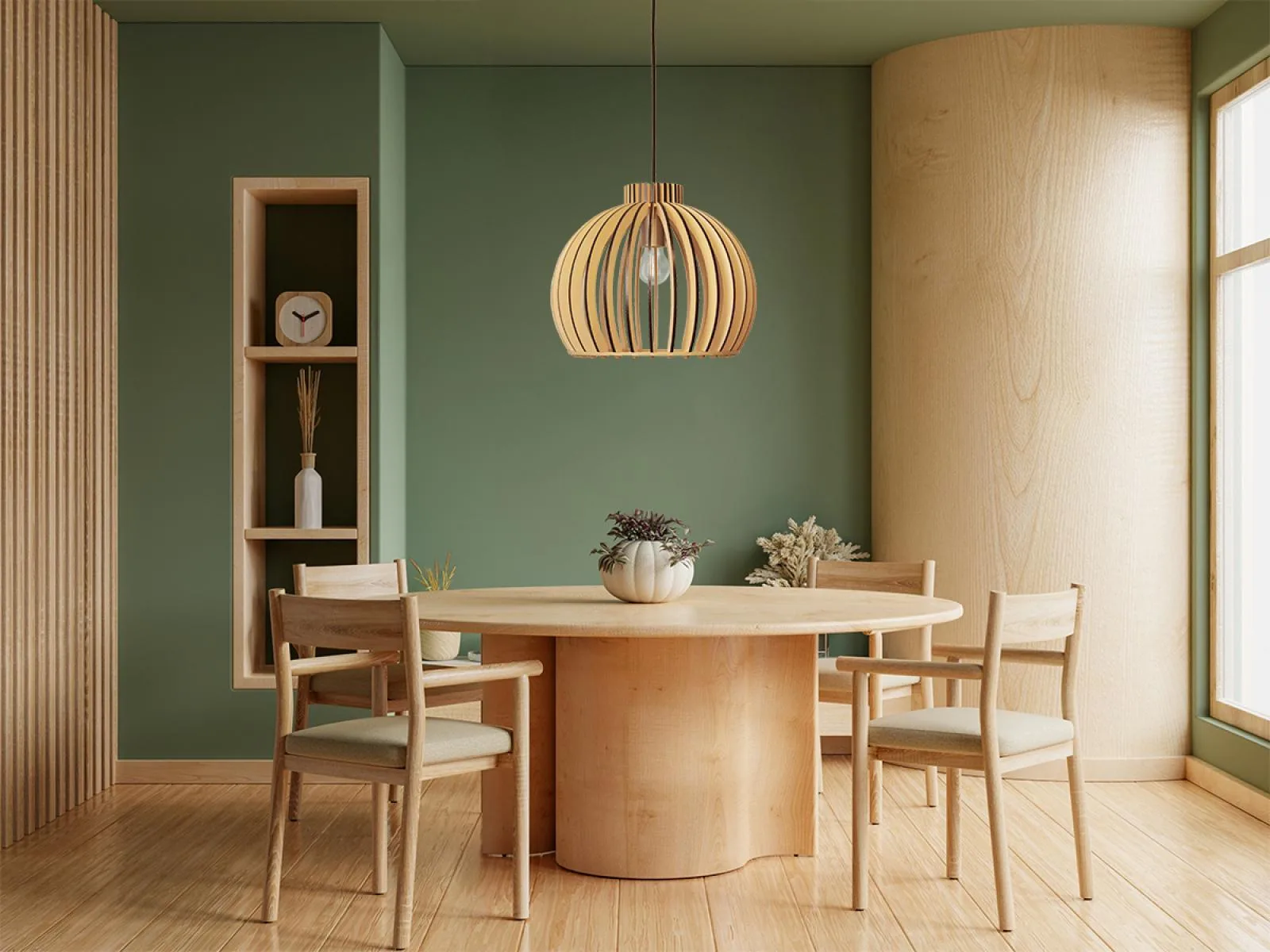 Závesný luster z masívneho dreva E27 / 450 - WRE142 – Obrázok 8