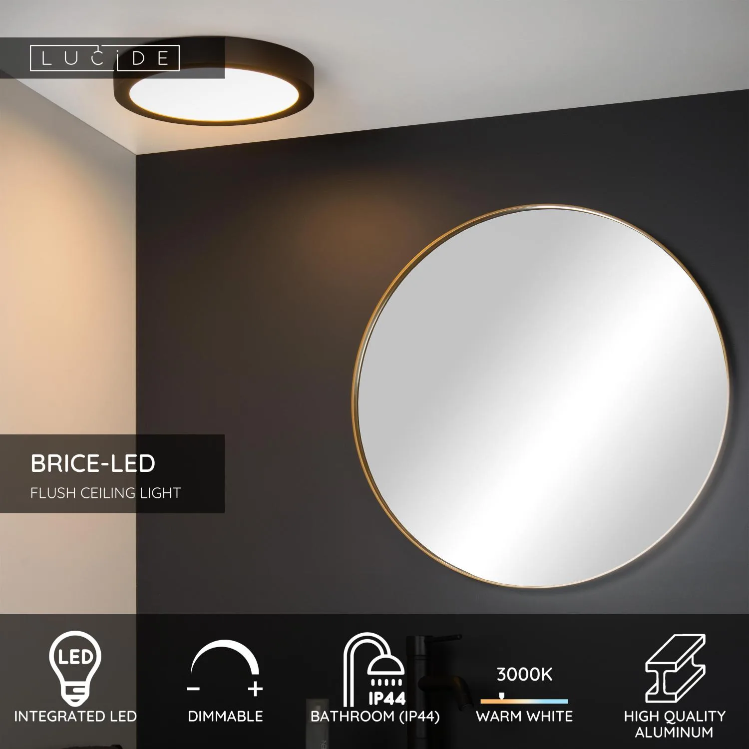 BRICE-LED – Stropné svietidlo na zapustenie do stropu do kúpeľne – Obrázok 33