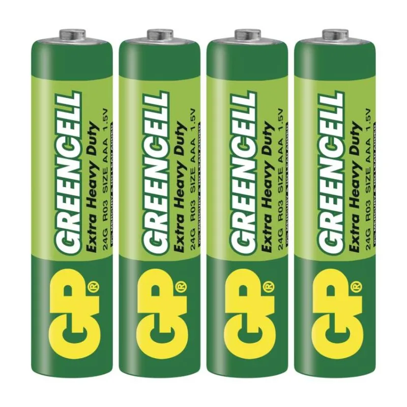 Zinko-chloridová batéria GP Greencell R03 (AAA), 4 ks – Obrázok 2