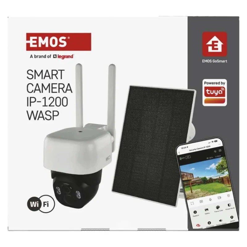 GoSmart Vonkajšia batériová kamera IP-1200 WASP s WiFi a solárnym panelom – Obrázok 20