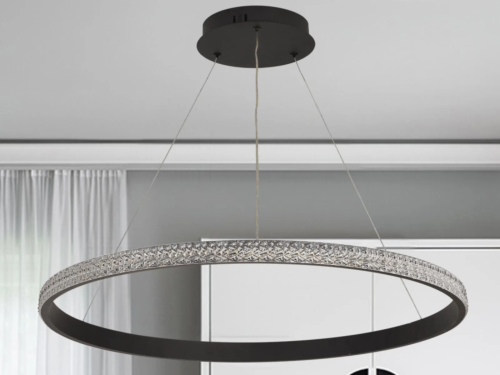 LED závesná lampa na lanku + diaľkový ovládač 55W - J4387/B